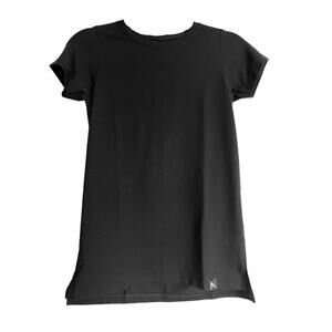 Rokwolf Women’s Pima Cotton Modal Lounge Tee Shirt Black Size Large